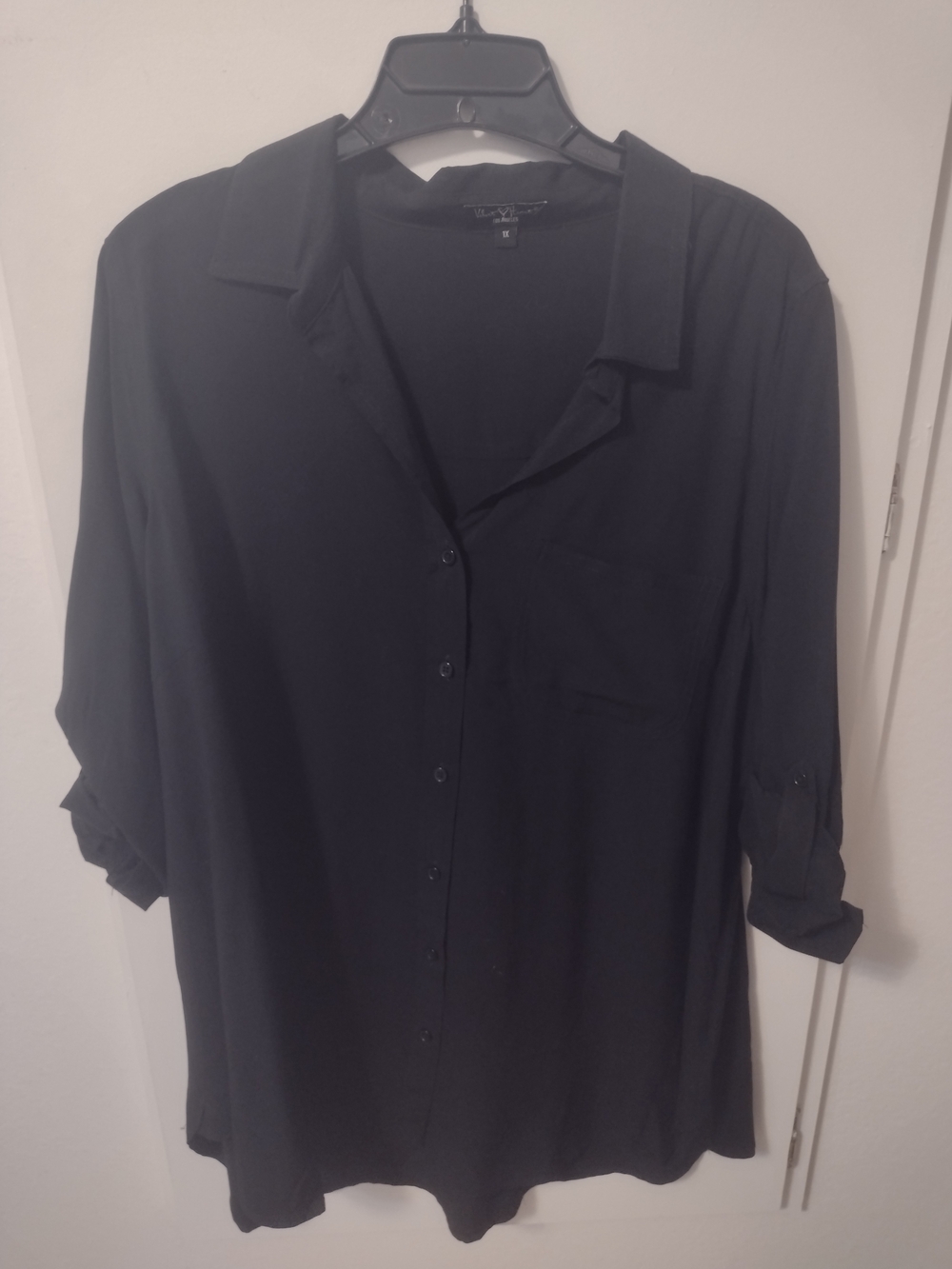 Velvet Heart Black Button-Down Shirt